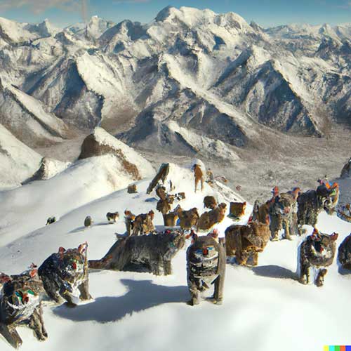 Кошачья армия штурмует Эверест (2)