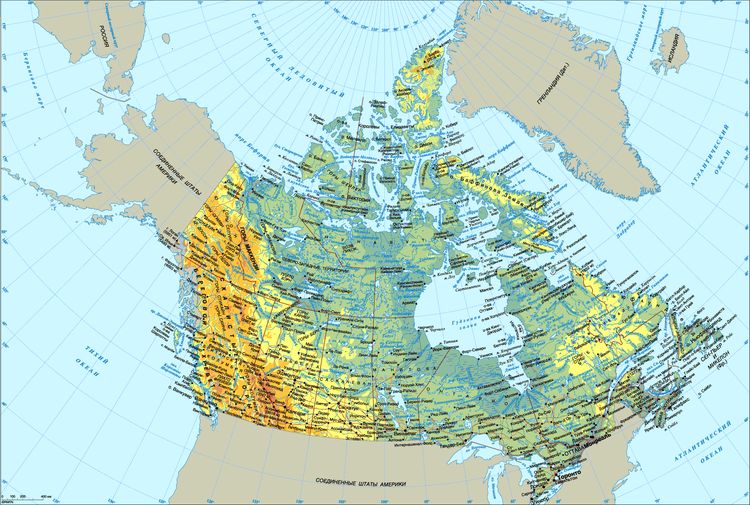 Подробная карта Канады