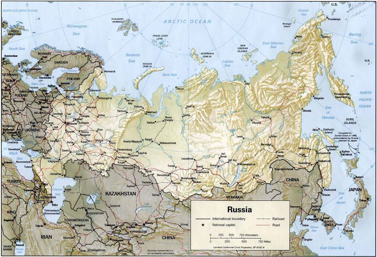 Подробная карта России