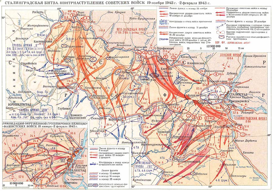 Сталинградская битва - контрнаступление советских войск (19.11.1942 - 02.02.1943)